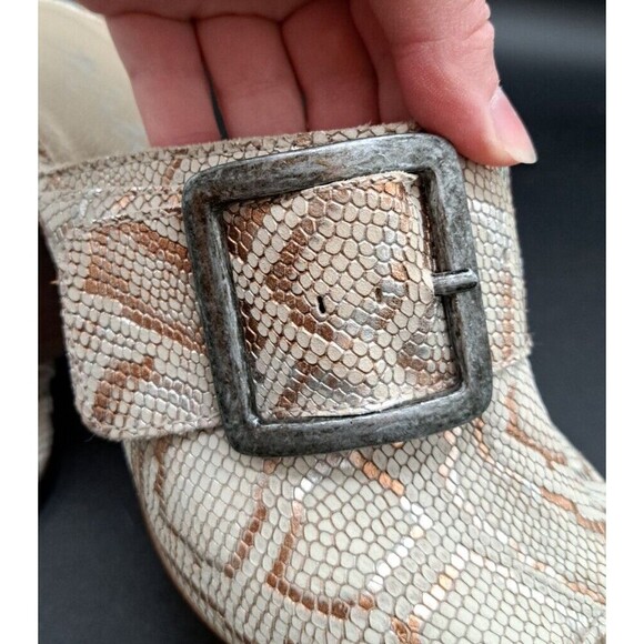 Matisse~Women's Beatrice Open Toe Mule Beige/Gold Snak Print~Size 8.5M - Picture 8 of 14